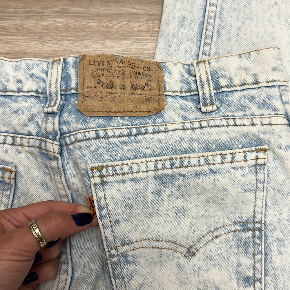 Orange tab San Francisco Vintage Levi’s 33x30 light acid wash amazing condition - Picture 2 of 10